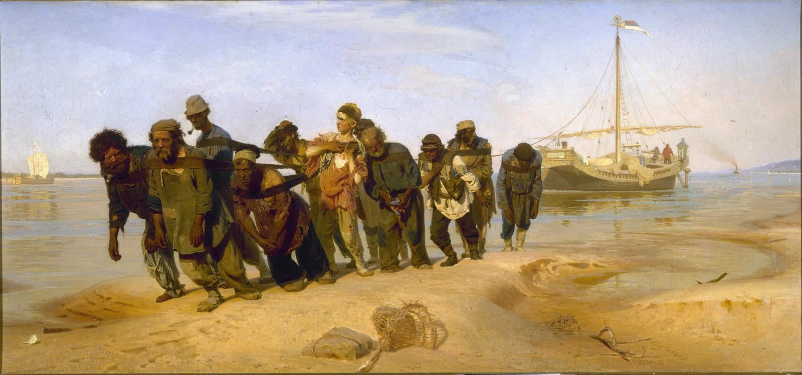 Ilya Repin, Barge Haulers on the Volga, 1870 to 1873