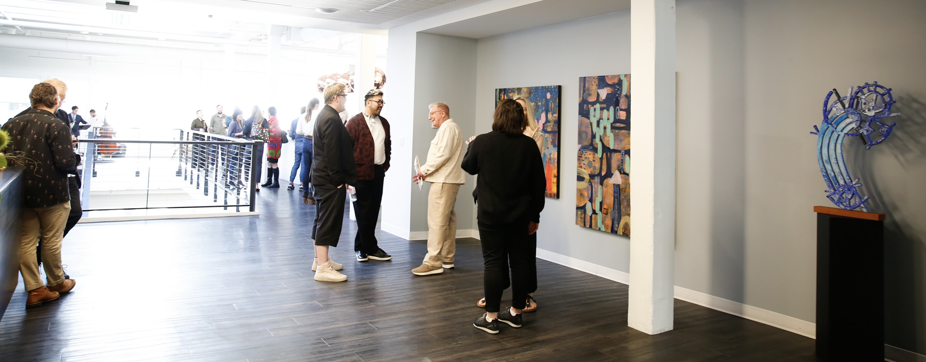 Art viewing during event at ArtLove Salon